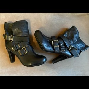 DKNYC Booties.Black leather.Sz 10 narrow.